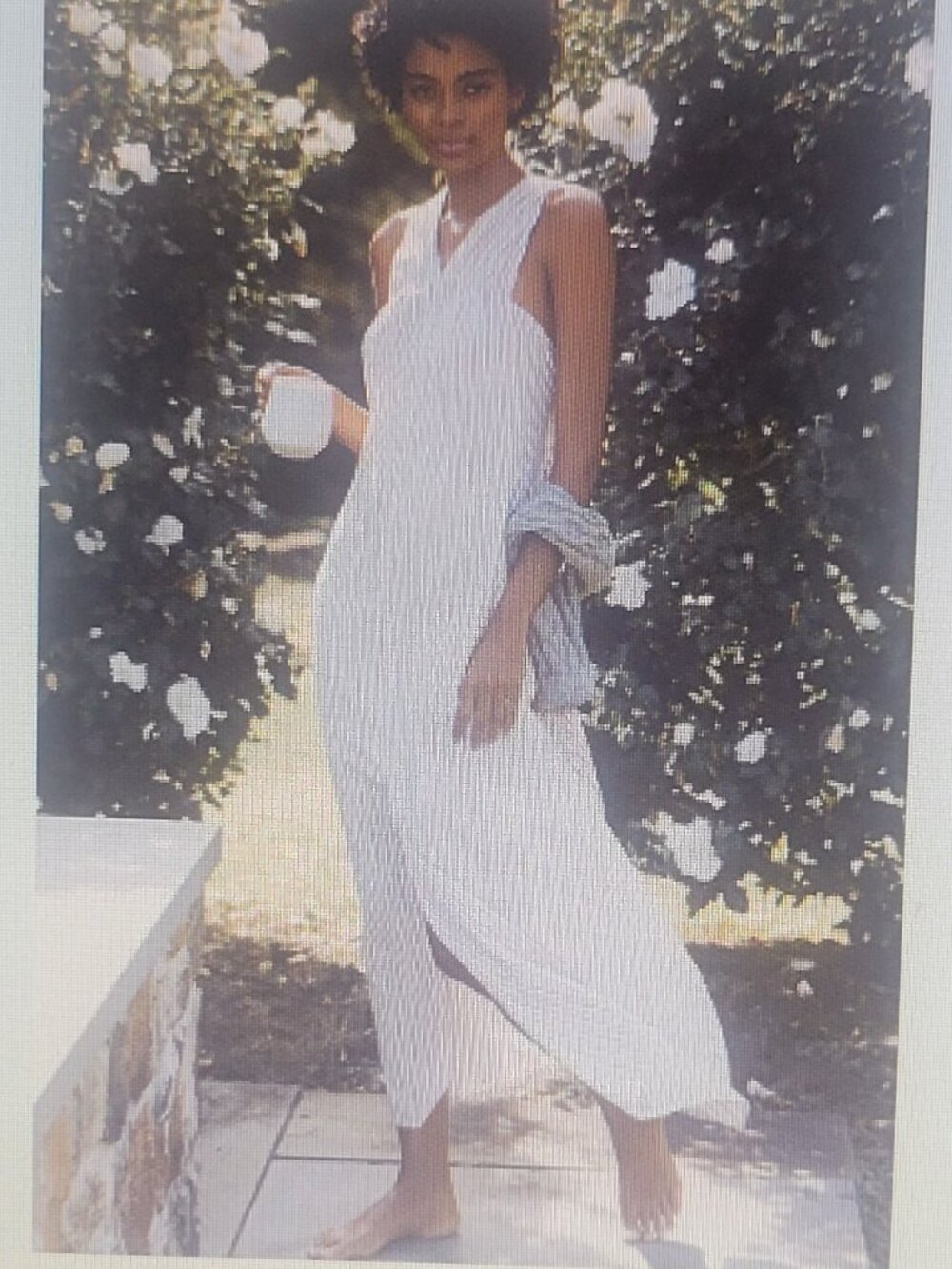 Anthropologie Sleeveless Bow-Back Maxi Dress